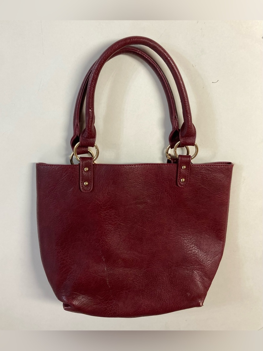 Burgundy Shopper Tote